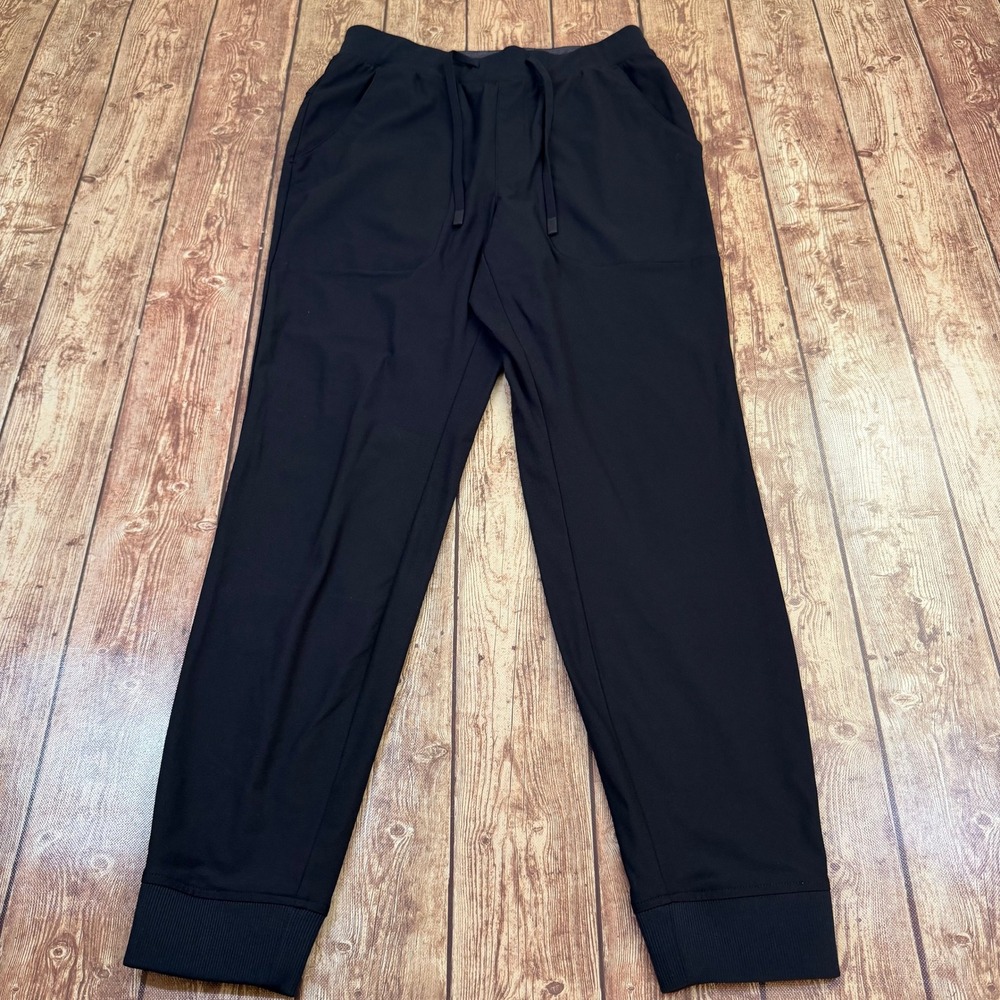 VRST Jogger Pants Mens Small Black Elastic Waist Pockets Ribbed Cuffs
